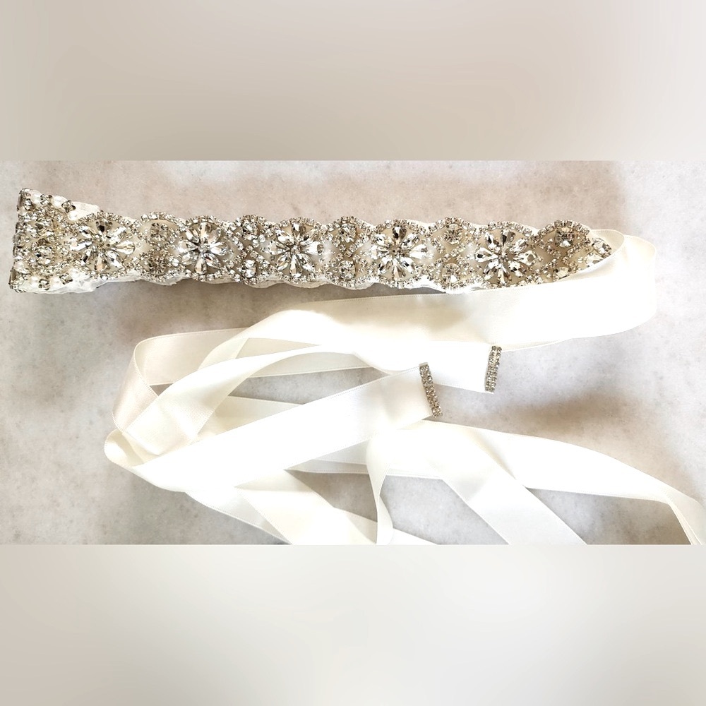 Sweetv Bridal Accessories Belt/Sash - Picture 3 of 6